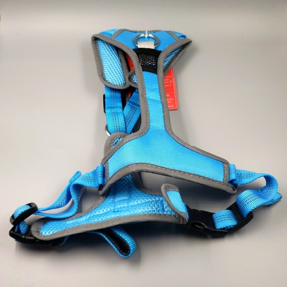 ADVENTUREMORE Dog Harness Light Blue Soft Mesh Medium - Picture 3 of 5